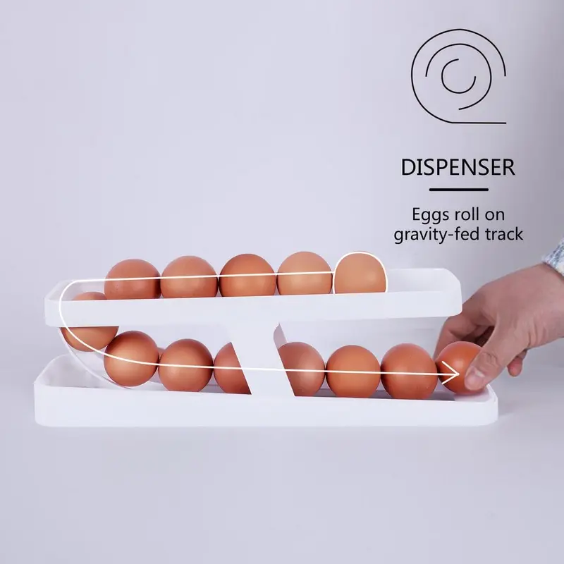Automatic Scrolling Egg Rack Holder Storage Box - Image 4