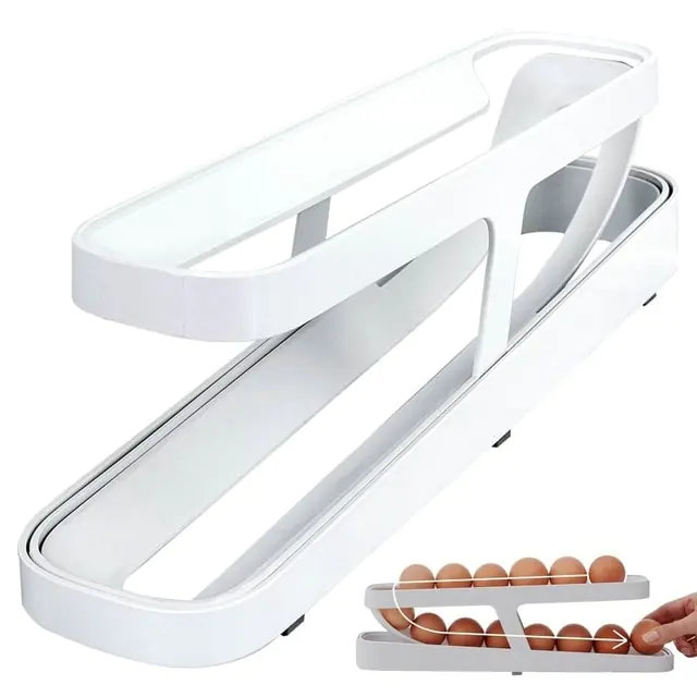 Automatic Scrolling Egg Rack Holder Storage Box - Image 9