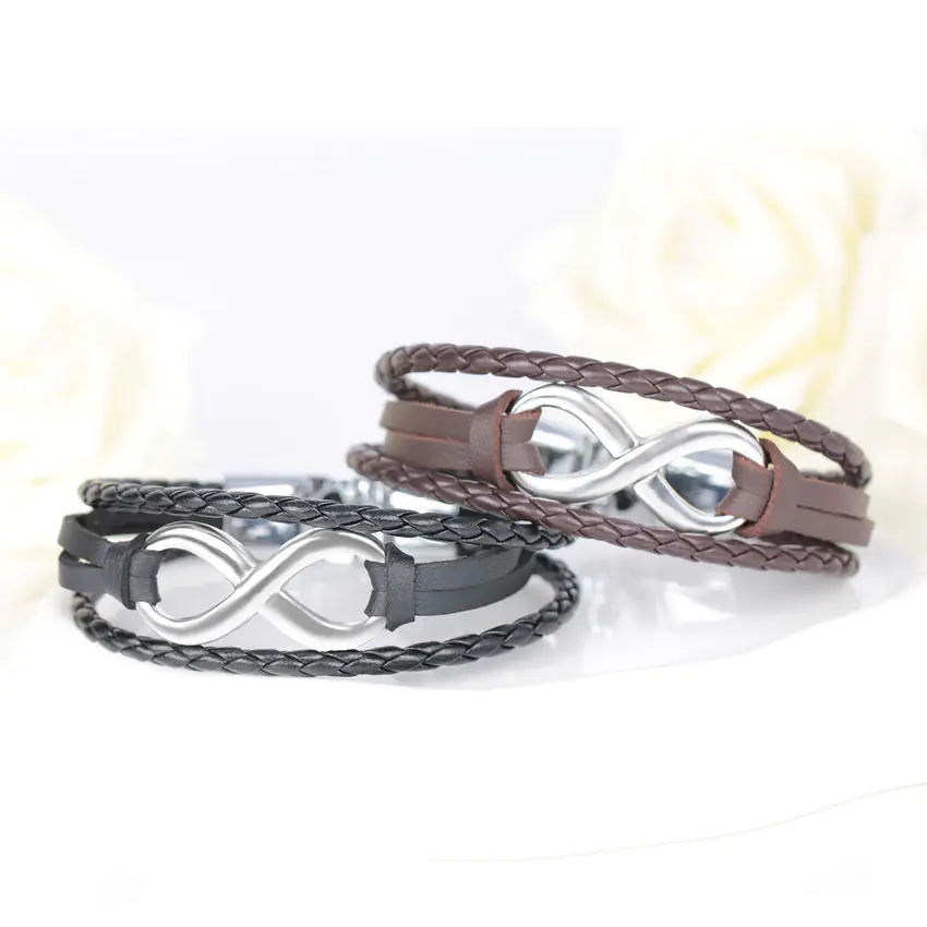 Black Stainless Steel Braided Bracelet - Stylish Design - Image 5