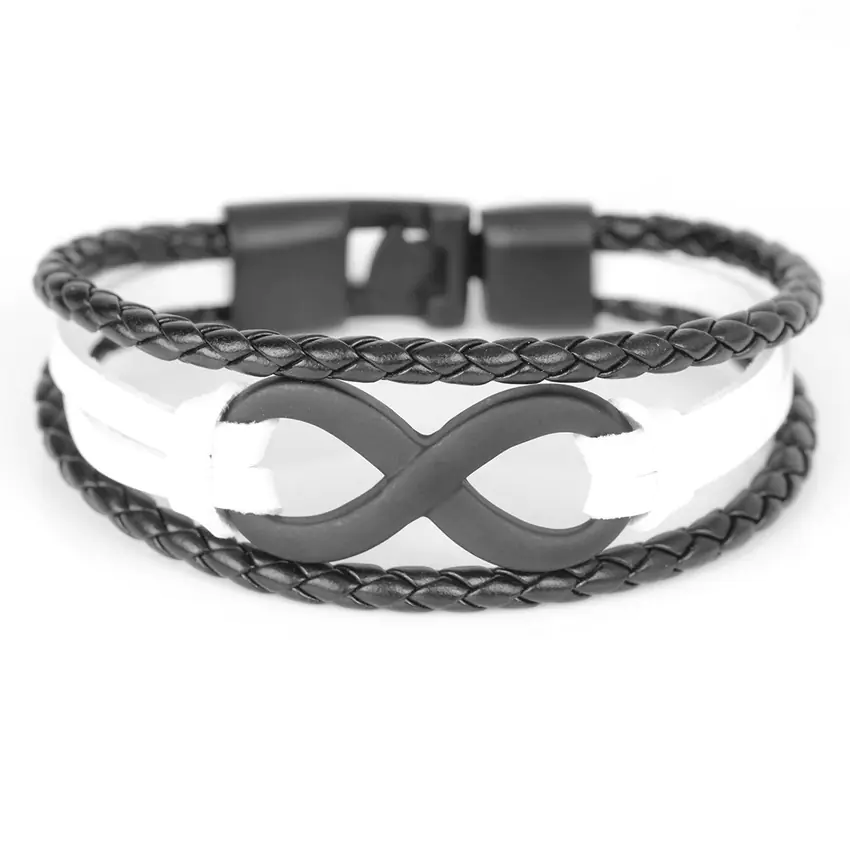 Black Stainless Steel Braided Bracelet - Stylish Design - Image 7