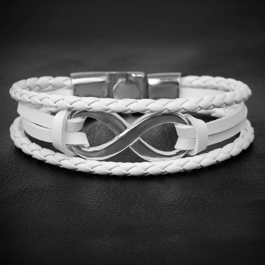 Black Stainless Steel Braided Bracelet - Stylish Design - Image 8