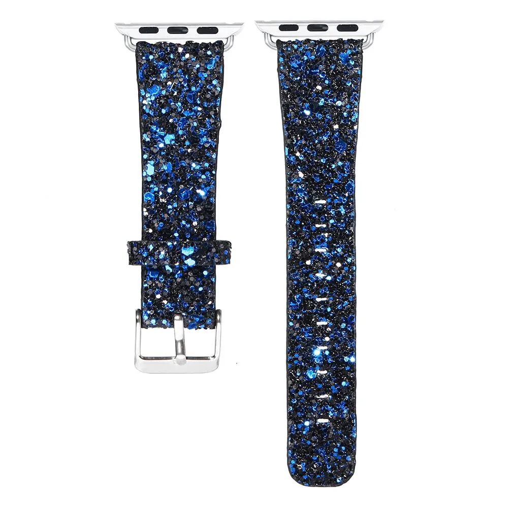 Bling Leather Band for Apple Watch: Series 6, SE, 5/4/3 - Image 10