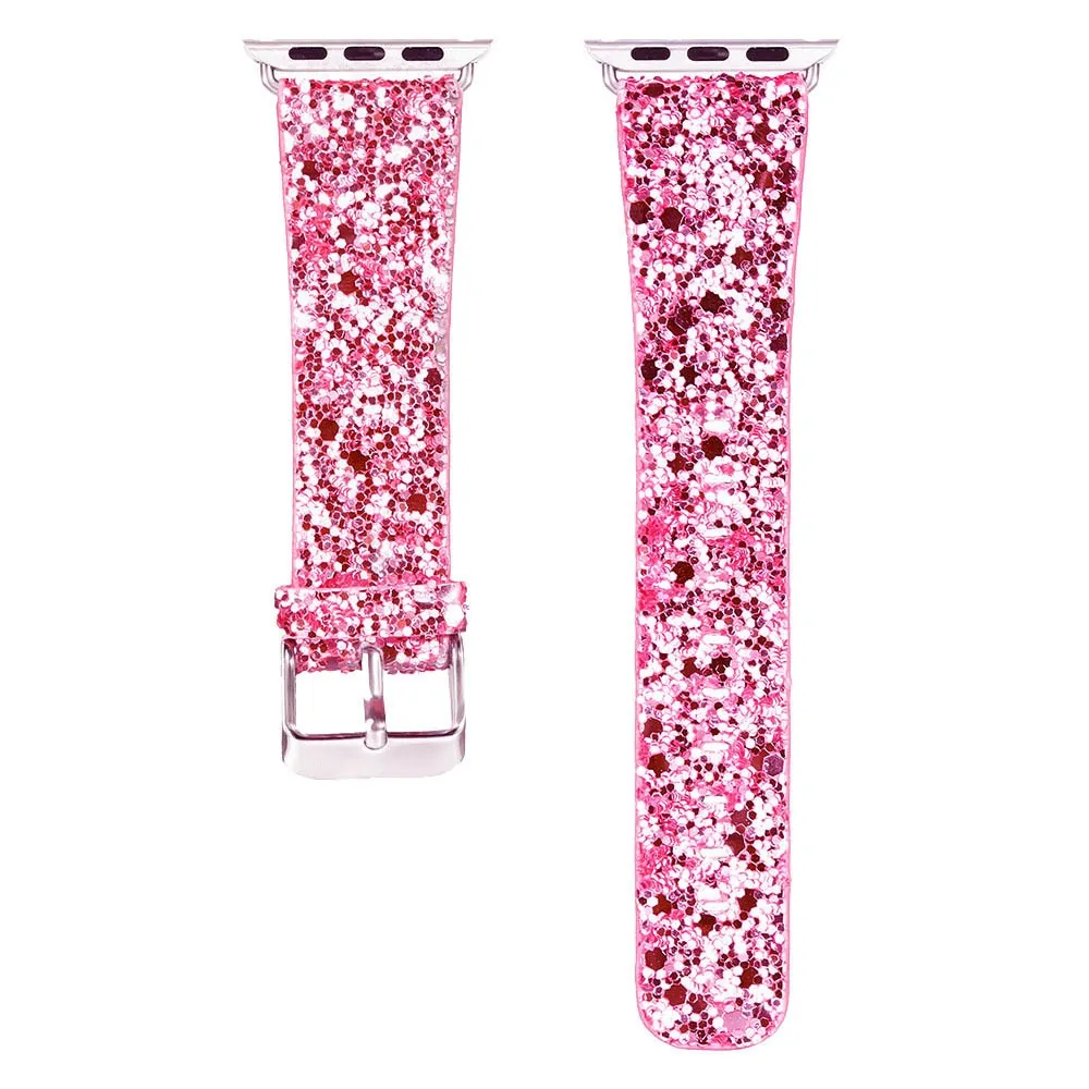 Bling Leather Band for Apple Watch: Series 6, SE, 5/4/3 - Image 12