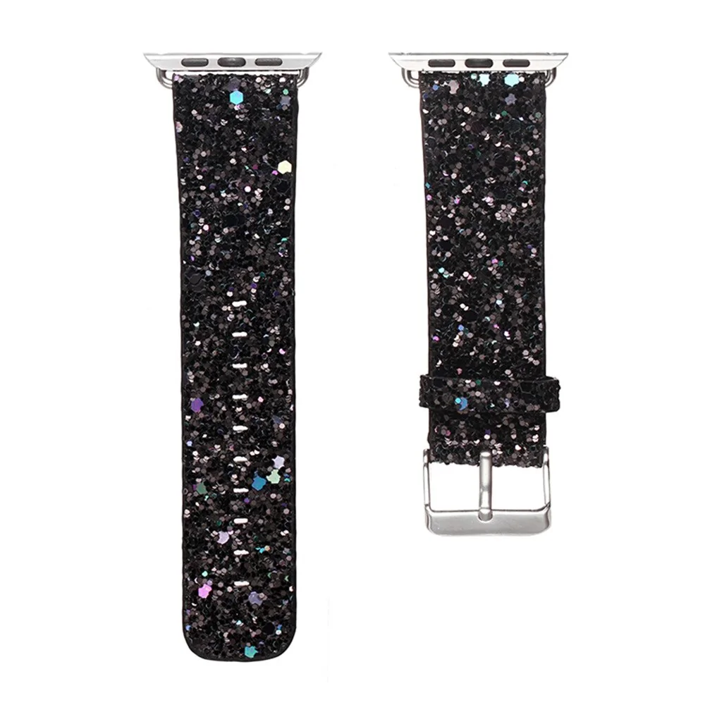 Bling Leather Band for Apple Watch: Series 6, SE, 5/4/3 - Image 24