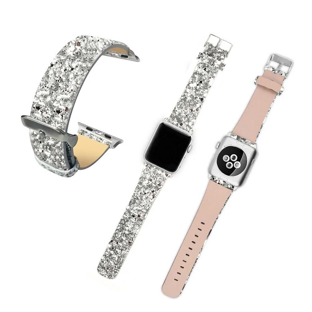 Bling Leather Band for Apple Watch: Series 6, SE, 5/4/3 - Image 25