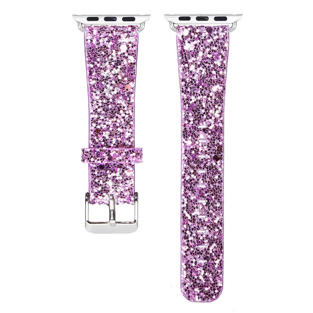 Bling Leather Band for Apple Watch: Series 6, SE, 5/4/3 - Image 8