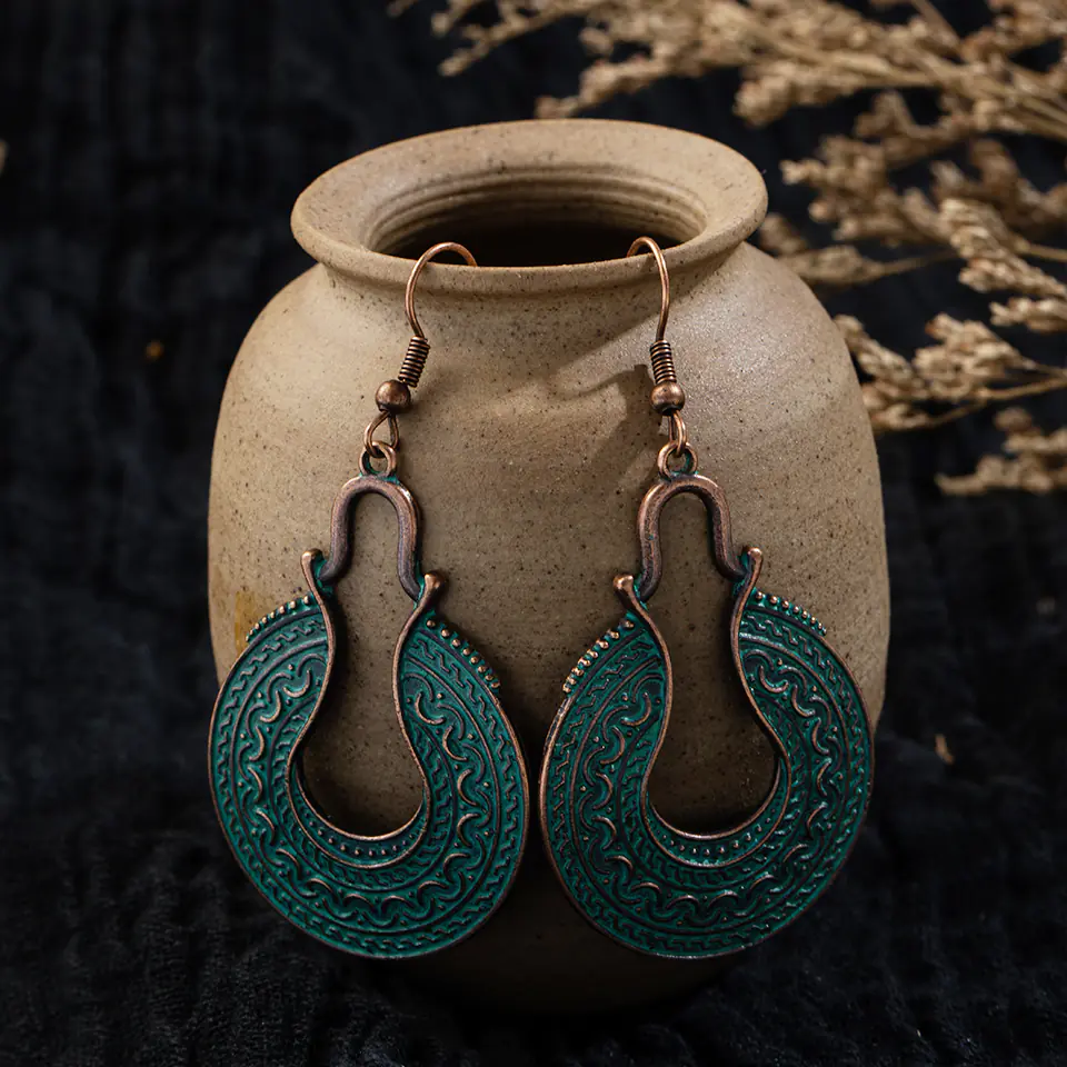Bohemian Alloy Long Earrings - Vintage Style Wholesale