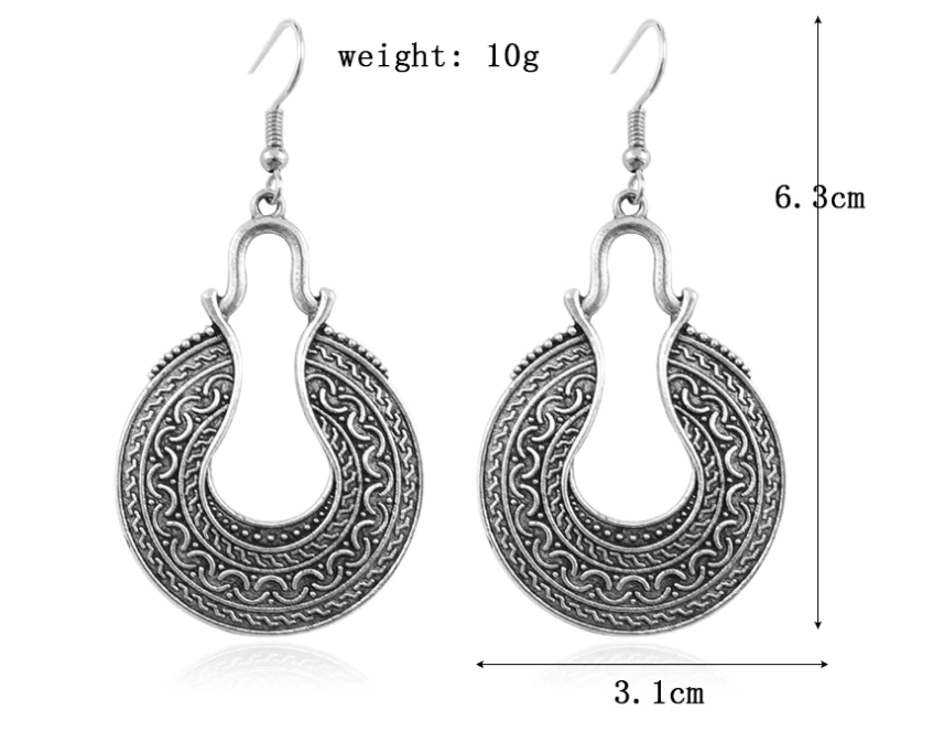 Bohemian Alloy Long Earrings - Vintage Style Wholesale - Image 4