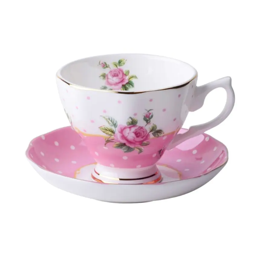 Bone China Coffee Cup Set - Image 3