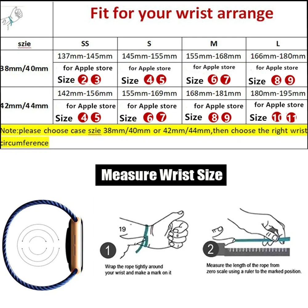 Braided Solo Loop Nylon Band for Apple Watch Series 3-6 & SE (Sizes: 44mm, 40mm, 38mm, 42mm) - Image 2
