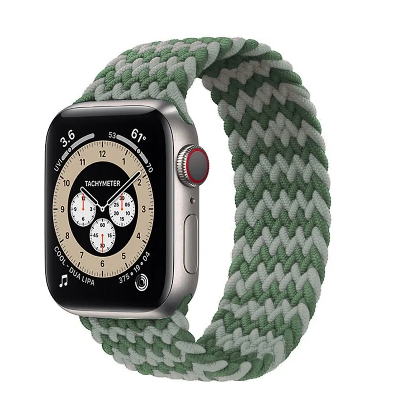 Braided Solo Loop Nylon Band for Apple Watch Series 3-6 & SE (Sizes: 44mm, 40mm, 38mm, 42mm) - Image 8