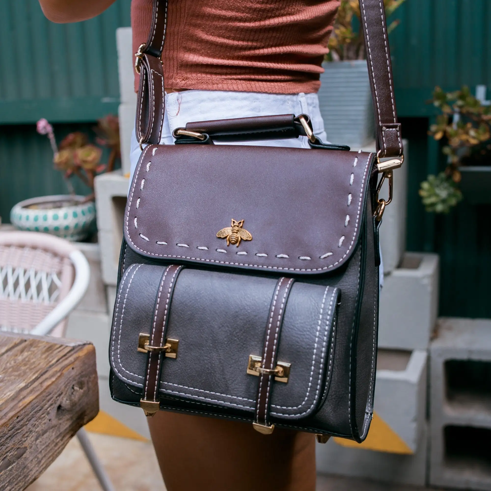 Bumblebee Leather Backpack - Image 12