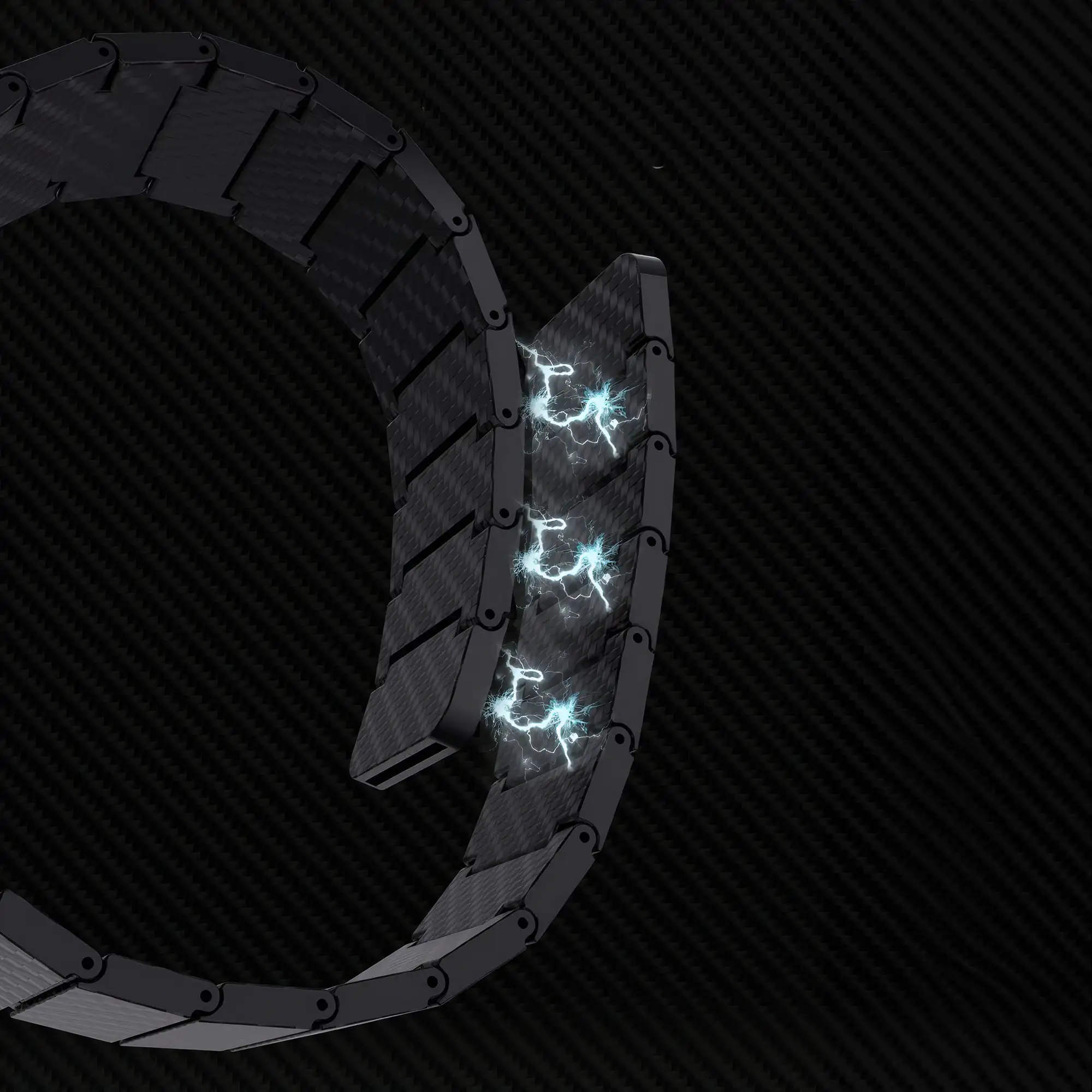 Carbon Fiber Magnetic Link Band for Apple Watch - Image 3