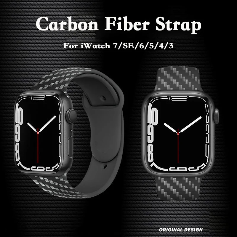 Carbon Fiber Strap For Apple Watch - Image 2