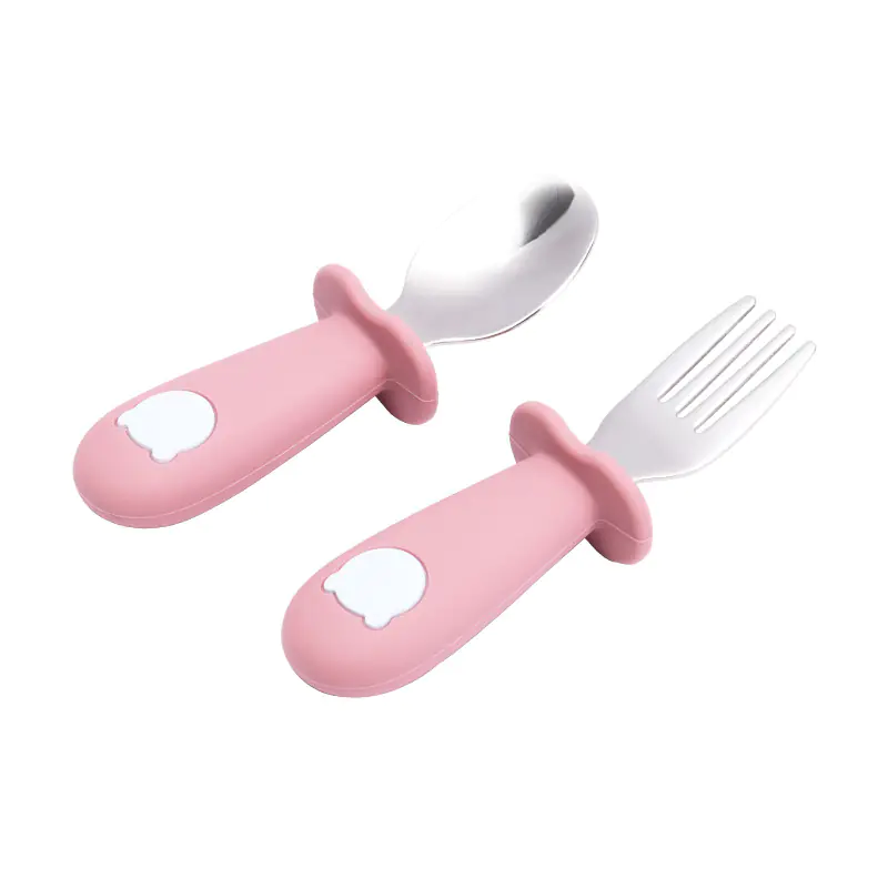 Cartoon Bear Silicone Spoon for Kids' Tableware - Image 3
