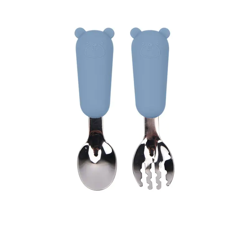 Cartoon Bear Silicone Spoon for Kids' Tableware - Image 5