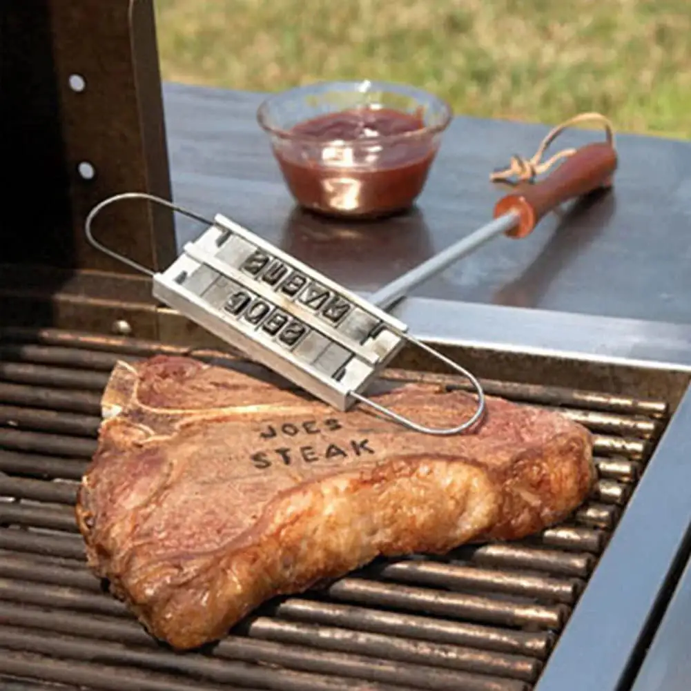Changeable Letters DIY Barbecue Letter Printed Steak Tool - Image 5