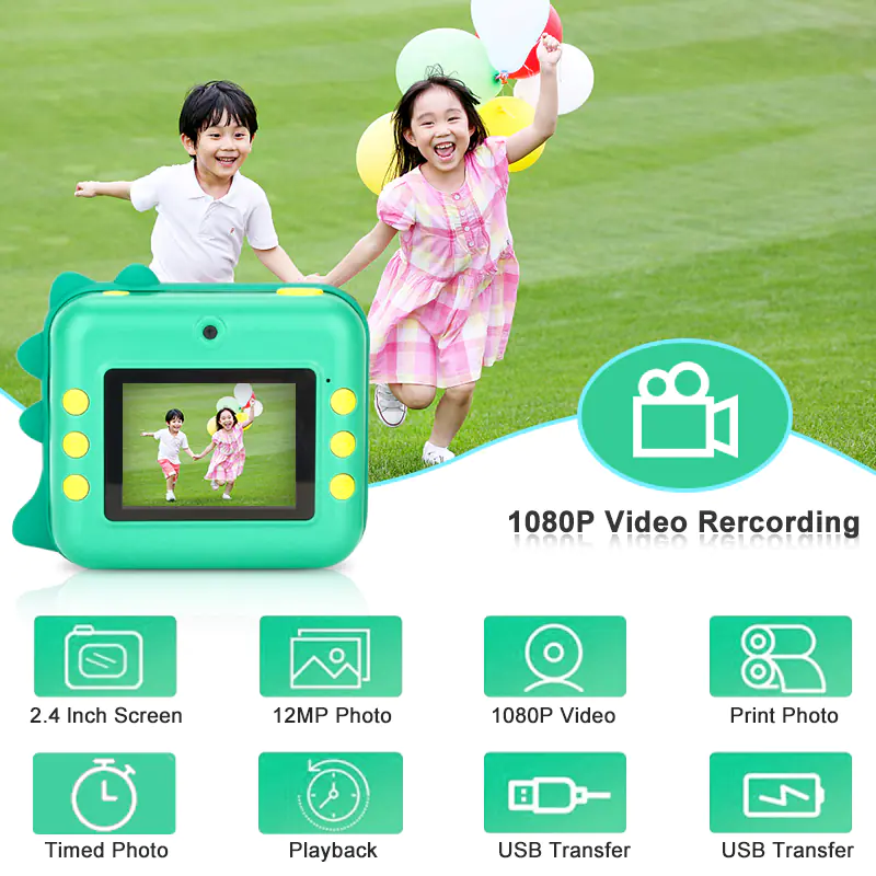 Children's Instant Print 1080P Digital Camera with Paper - Image 5