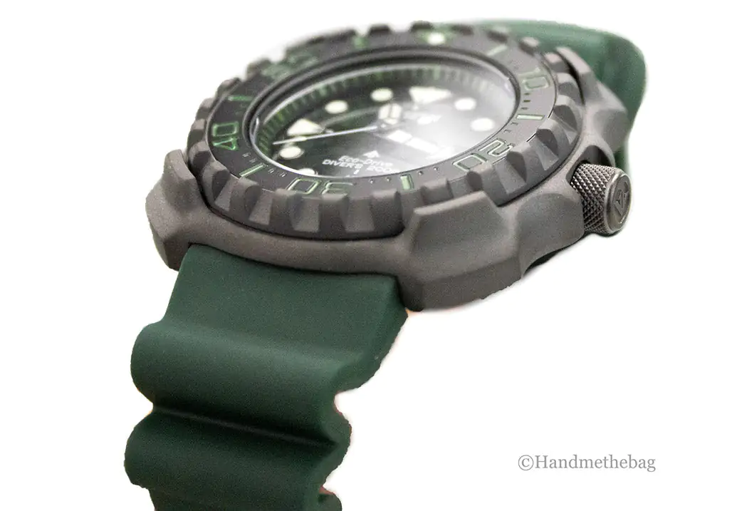 Citizen Promaster Marine Diver Eco-Drive Titanium Dark Green Strap Watch - Image 3