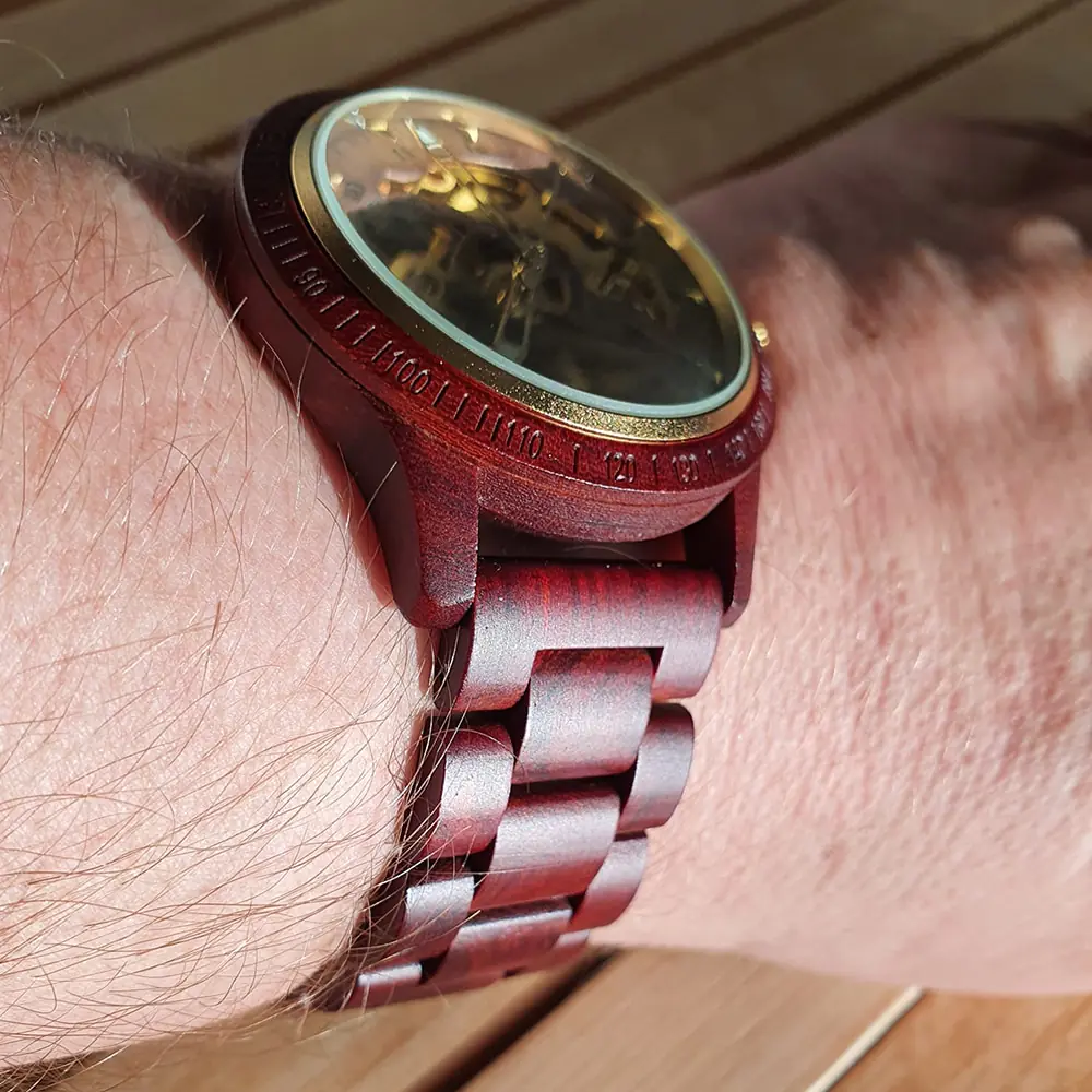 Classic Wooden Men's Mechanical Watch - Image 3