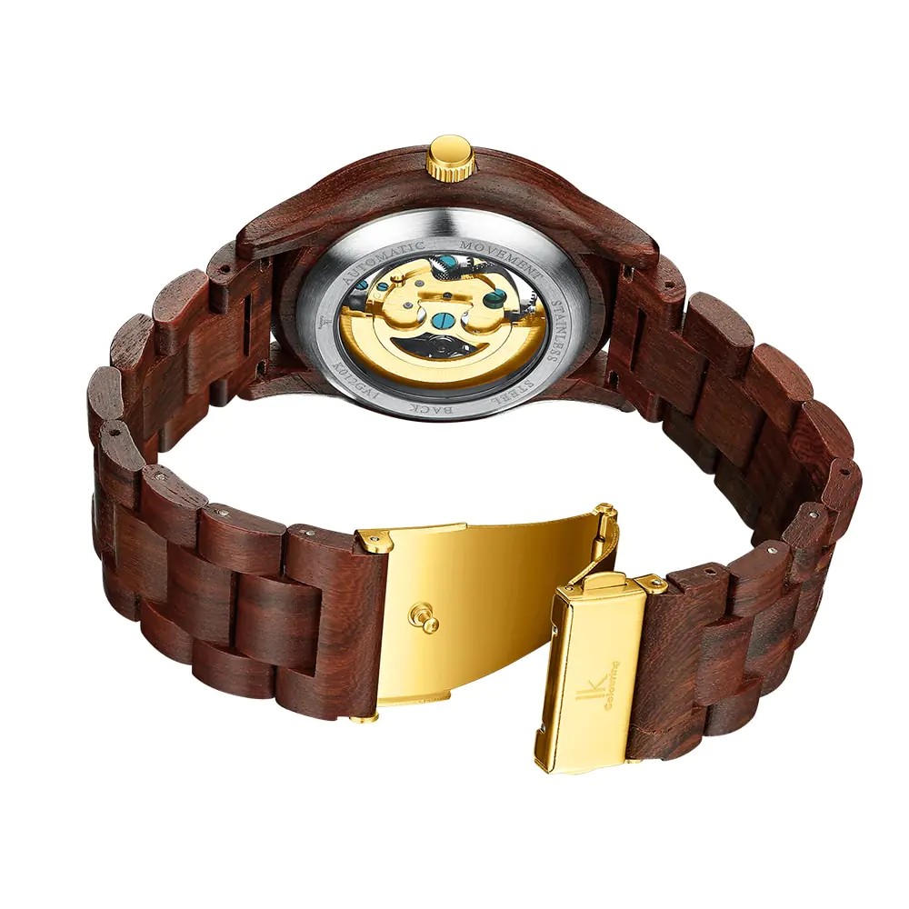 Classic Wooden Men's Mechanical Watch - Image 4