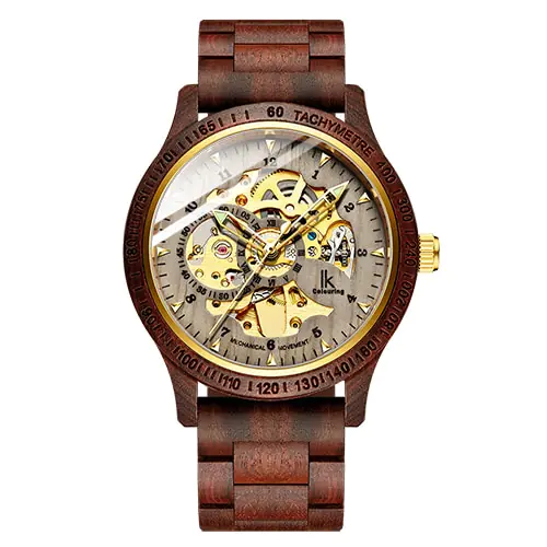 Classic Wooden Men's Mechanical Watch - Image 8