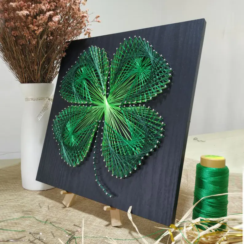 Clover Nail String Art DIY Birthday Gift Handmade Decor - Image 3