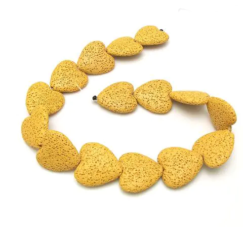 Colorful Heart-Shaped Volcanic Rock Bracelet - Image 13