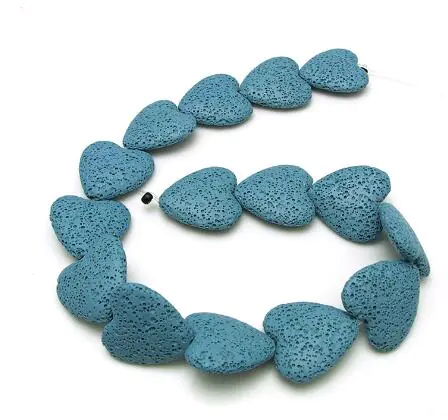 Colorful Heart-Shaped Volcanic Rock Bracelet - Image 14