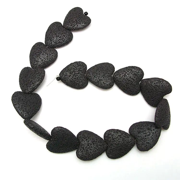 Colorful Heart-Shaped Volcanic Rock Bracelet - Image 24