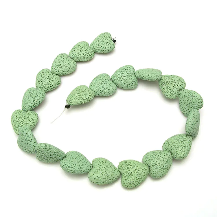 Colorful Heart-Shaped Volcanic Rock Bracelet - Image 26