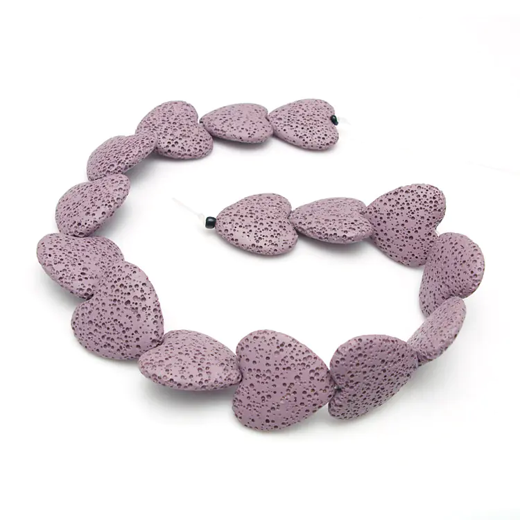 Colorful Heart-Shaped Volcanic Rock Bracelet - Image 27