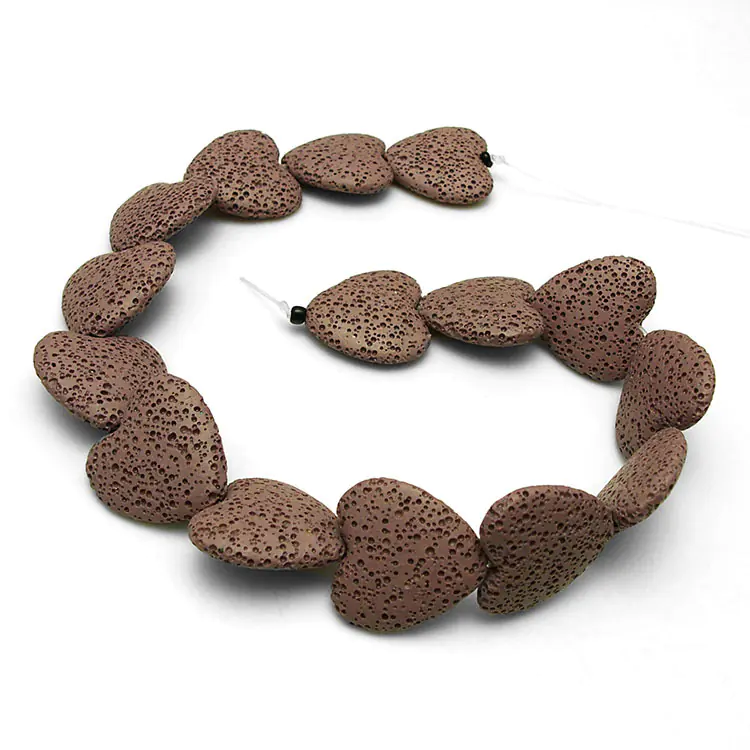 Colorful Heart-Shaped Volcanic Rock Bracelet - Image 29