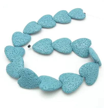 Colorful Heart-Shaped Volcanic Rock Bracelet - Image 5