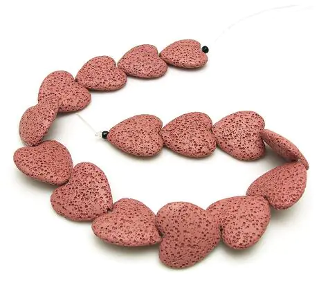 Colorful Heart-Shaped Volcanic Rock Bracelet - Image 7