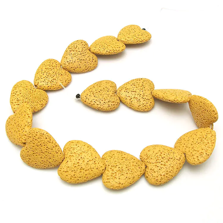 Colorful Heart-Shaped Volcanic Rock Bracelet - Image 9
