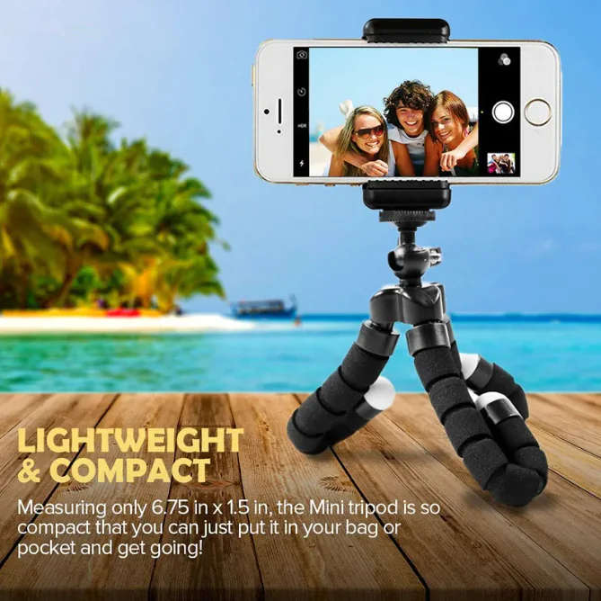 Compatible with Apple Mobile Phone Mini Flexible Octopus Tripod Stand - Image 10