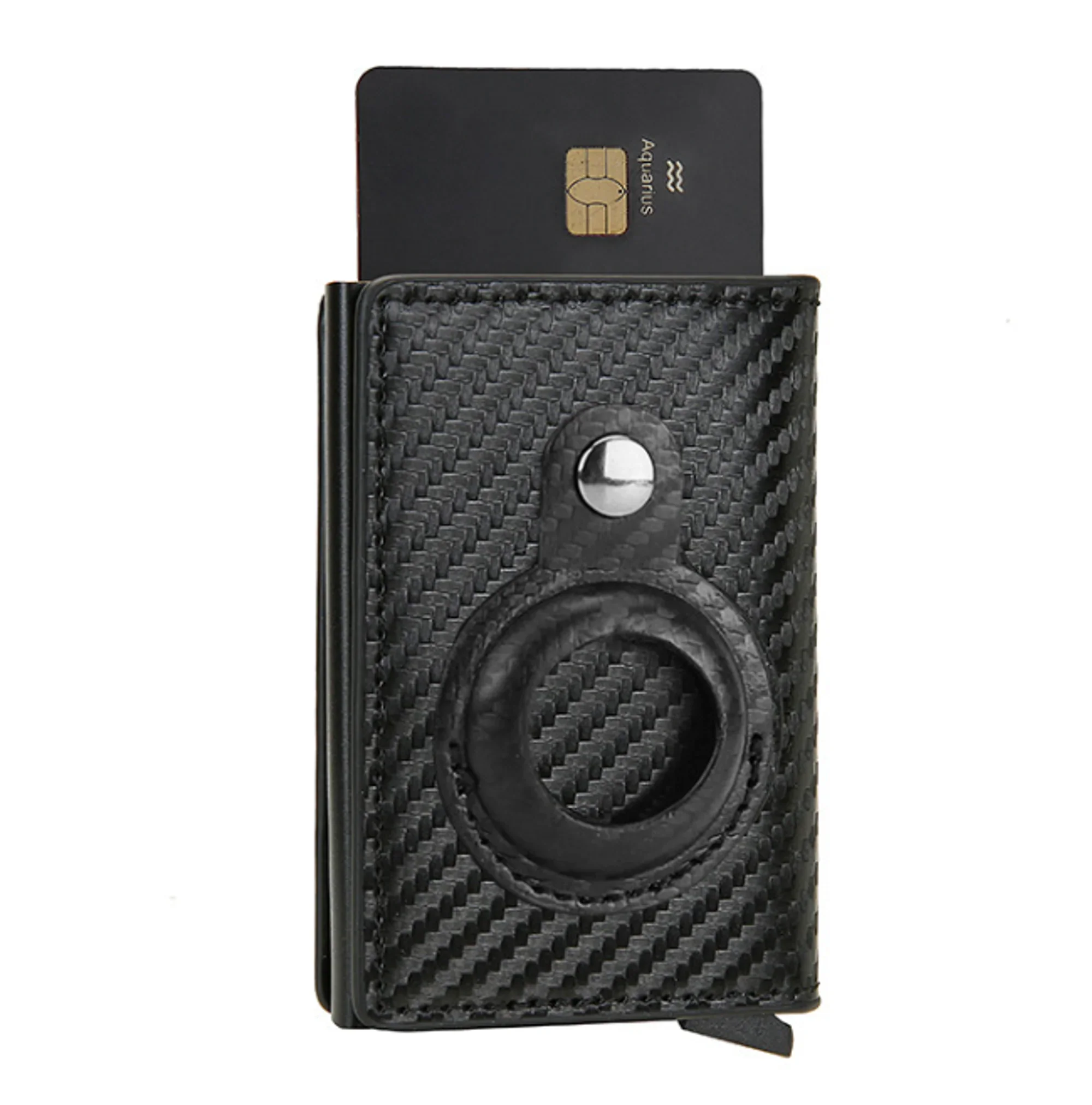Credit Card Holder Vintage Leather Bank Card Wallet - Image 2