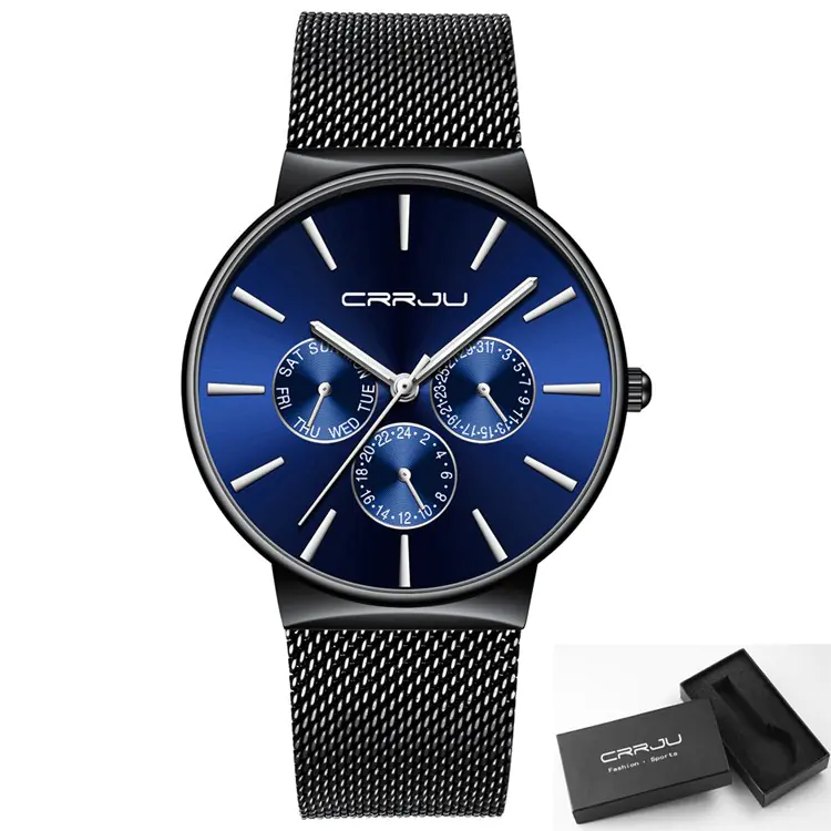 CRRJU Men's Multifunctional Stainless Steel Watch - Image 9