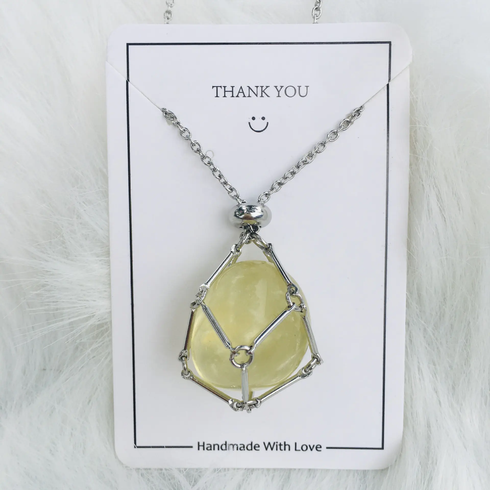 Crystal Raw Stone Pendant Necklace - Image 11