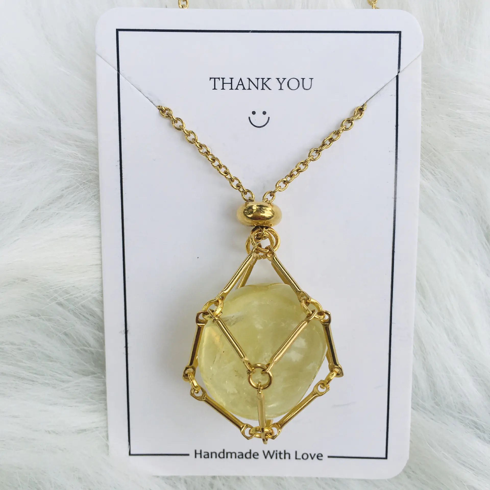Crystal Raw Stone Pendant Necklace - Image 14