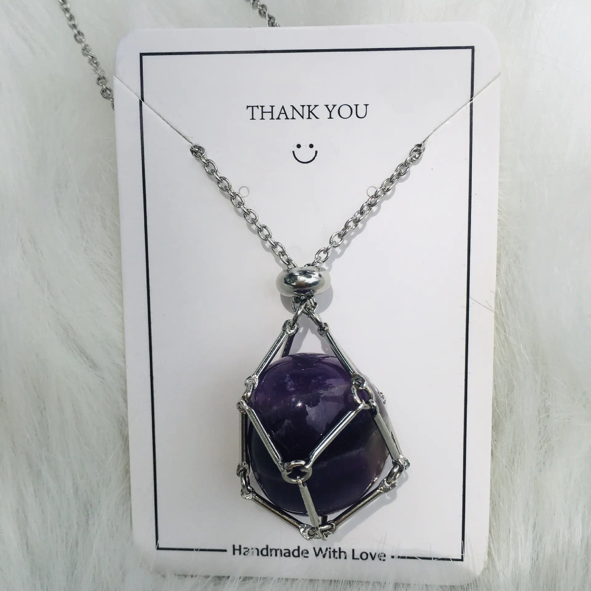 Crystal Raw Stone Pendant Necklace - Image 16
