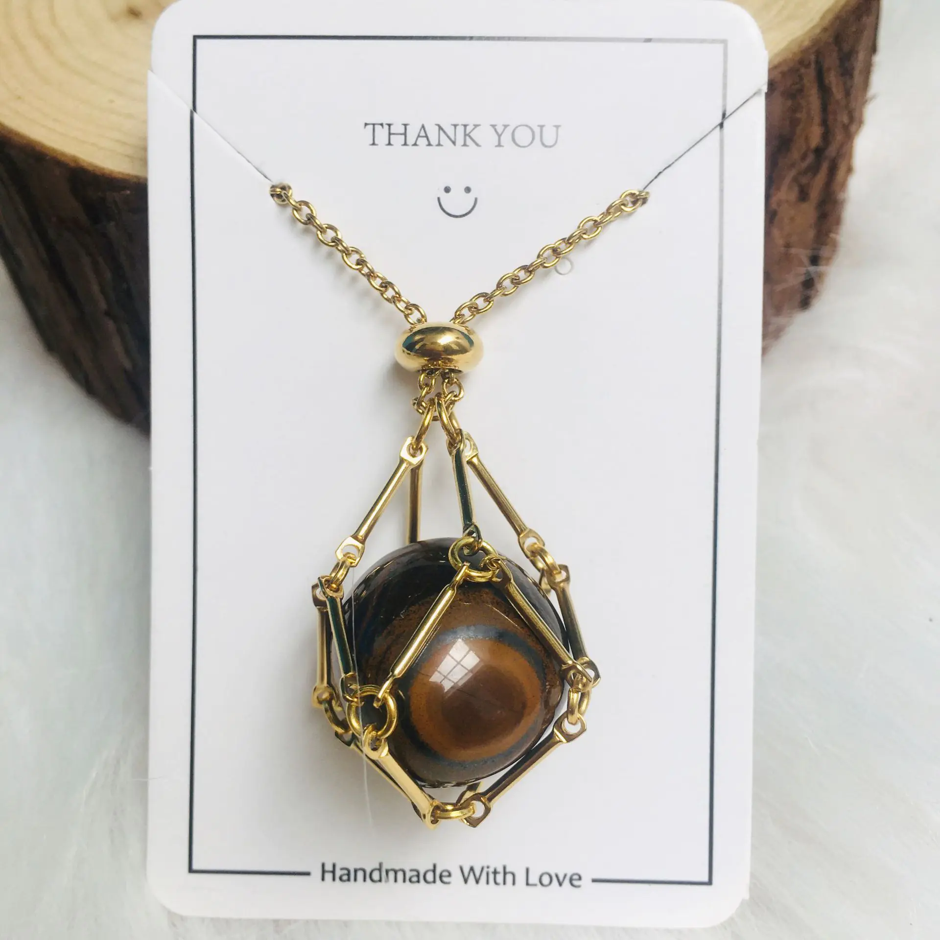 Crystal Raw Stone Pendant Necklace - Image 19