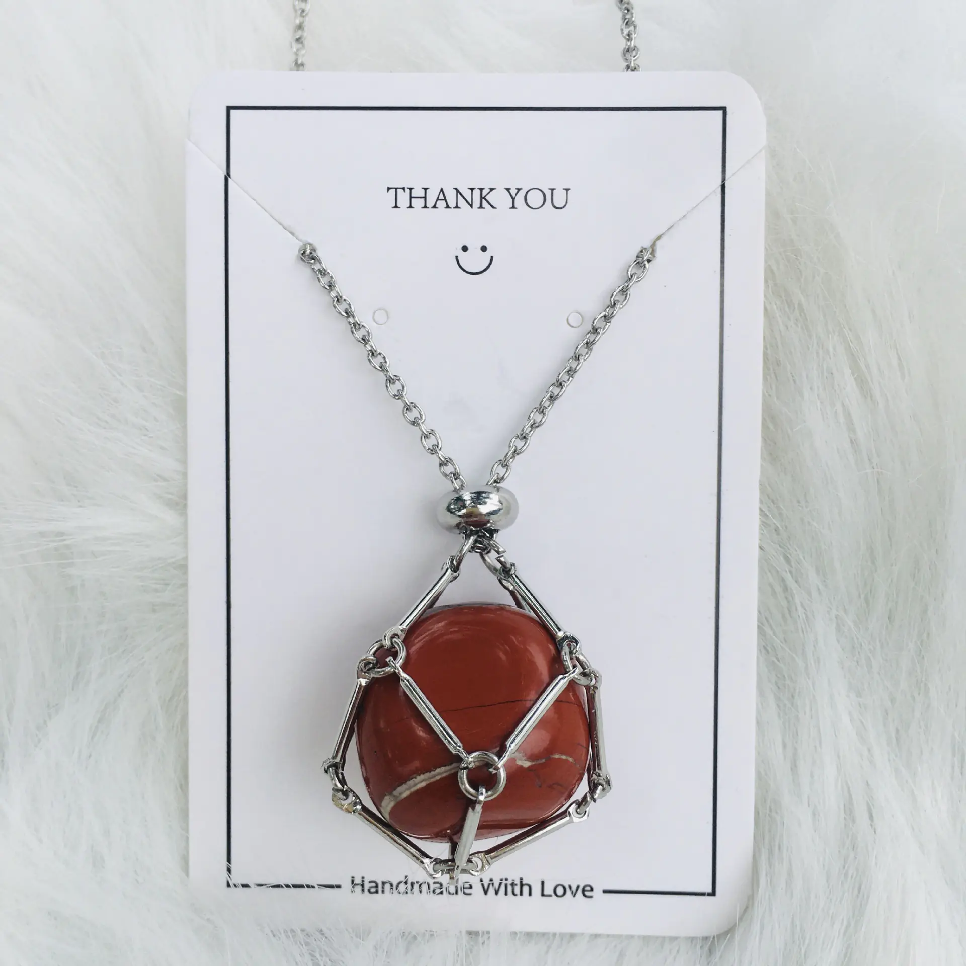 Crystal Raw Stone Pendant Necklace - Image 5