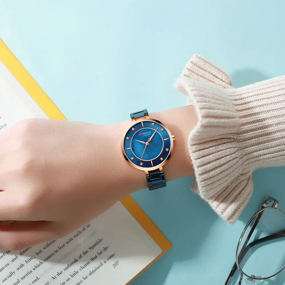 Curren Women's Waterproof Quartz Watch with Steel Band - Image 7