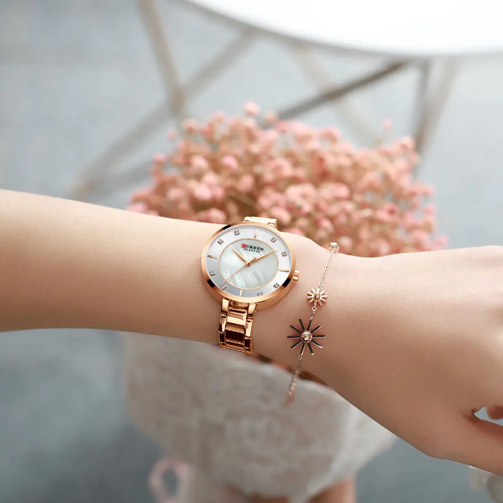 Curren Women's Waterproof Quartz Watch with Steel Band - Image 9