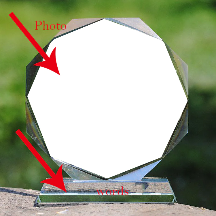 Custom Crystal Photo Display Stand with Personalization - Image 2