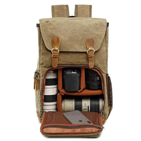 Deluxe Vintage Photographers Backpack - Image 2