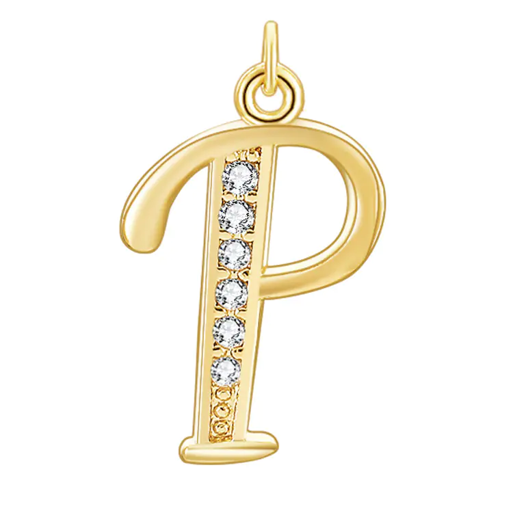 Diamond-Embedded Capital 26 English Letter Pendant Set - Image 16