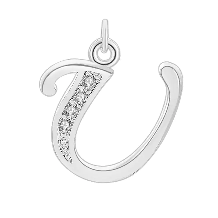 Diamond-Embedded Capital 26 English Letter Pendant Set - Image 20